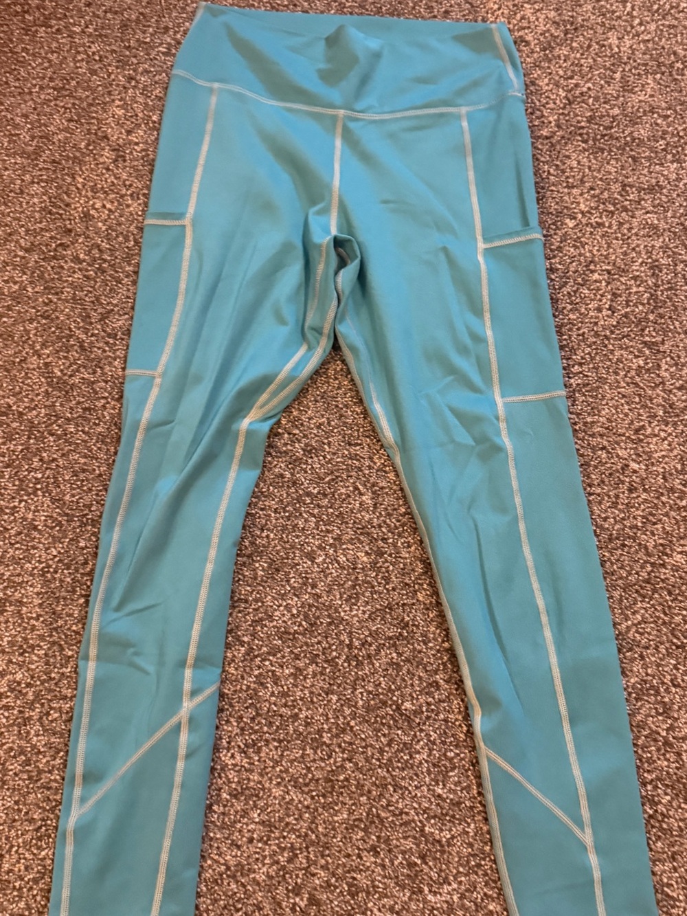 High-Rise Teal Performance Leggings for Women